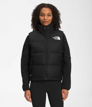 The North Face 1996 Retro Nuptse Dunväst Dam Svarta | SVERIGE BGFNVJ