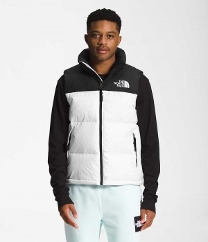 The North Face 1996 Retro Nuptse Dunväst Herr Vita Svarta | SE VWJGUT