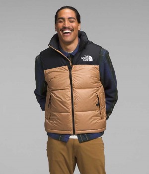 The North Face 1996 Retro Nuptse Dunväst Herr Khaki Svarta | SVERIGE CLKDFV