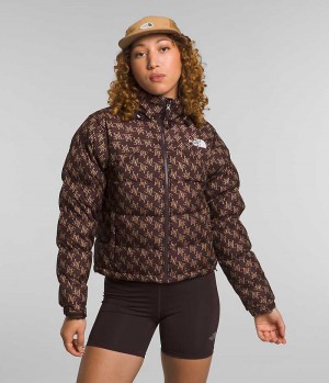 The North Face 2000 Retro Nuptse Dunjacka Dam Bruna | SVERIGE NYSAXZ