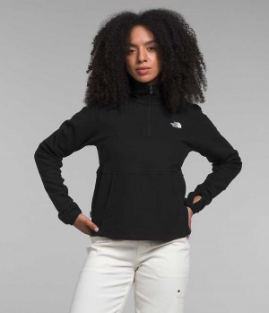 The North Face Alpine Polartec® 100 ¼-Zip Cowl Sweatshirt Dam Svarta | SVERIGE CQXZIB