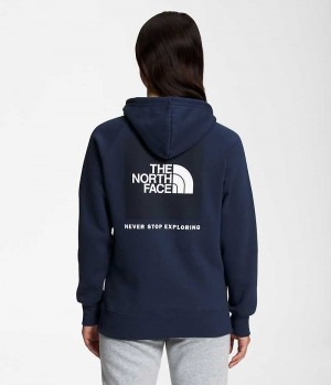 The North Face Box NSE Pullover Hoodie Dam Marinblå | SVERIGE HYBTAS