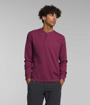 The North Face Canyon Fog Thermal Long Sleeve Henley T-Shirt Herr Fuchsia | SVERIGE APEDCO