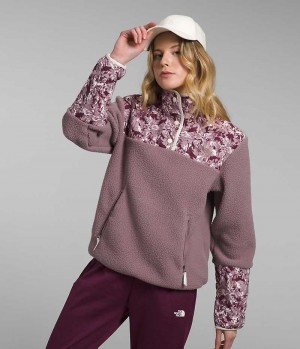 The North Face Cragmont Fleece ¼-Snap Pullover Dam Fuchsia | SVERIGE RXPQTF