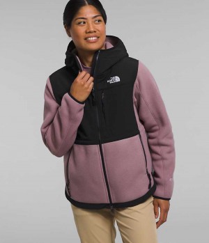 The North Face Denali Hoodie Fleecejackor Dam Fuchsia Svarta | SVERIGE CJYAUF