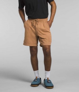 The North Face Garment Dye Fleece Shorts Herr Khaki | STOCKHOLM VELRBA