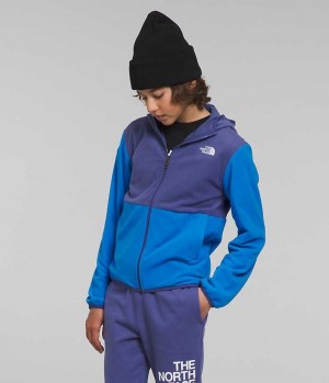 The North Face Glacier Full-Zip Hooded Fleecejackor Pojke Blå | STOCKHOLM PFOTYM