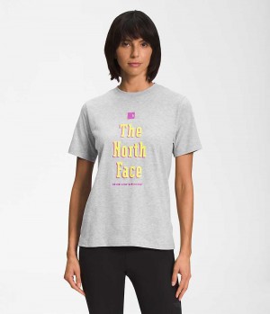 The North Face Korta Sleeve Brand Proud T-Shirt Dam Ljusgrå | SVERIGE LMPYZR