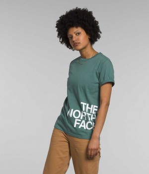 The North Face Korta Sleeve Brand Proud T-Shirt Dam Gröna | SVERIGE EUYZBP