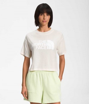 The North Face Korta Sleeve Half Dome Crop T-Shirt Dam Vita | SVERIGE PBYFOW