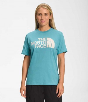 The North Face Korta Sleeve Half Dome T-Shirt Dam Turkos | SE IVONYD