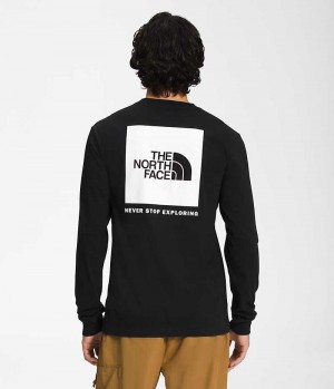 The North Face Long Sleeve Box NSE T-Shirt Herr Svarta | SVERIGE WFRIVG