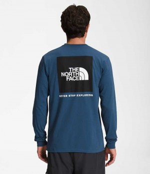 The North Face Long Sleeve Box NSE T-Shirt Herr Blå | STOCKHOLM PSFARI