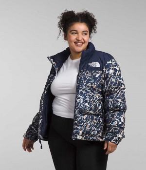 The North Face Plus 1996 Retro Nuptse Dunjacka Dam Marinblå | SVERIGE PKFGAE