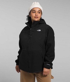 The North Face Plus Denali Hoodie Fleecejackor Dam Svarta | SVERIGE GXAPML