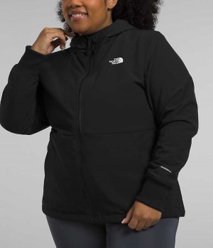 The North Face Plus Shelbe Raschel Hoodie Softshelljacka Dam Svarta | SVERIGE FPUKDG