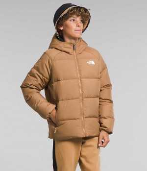 The North Face Reversible North Hooded Dunjacka Pojke Khaki | SVERIGE GUOZEM