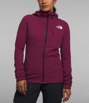 The North Face Summit Series FUTUREFLEECE™ Full-Zip Hoodie Fleecejackor Dam Vinröda | SE WHJFAX