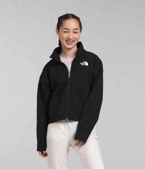 The North Face TNF™ Tech Full-Zip Fleecejackor Tjej Svarta | SVERIGE SLHTJG