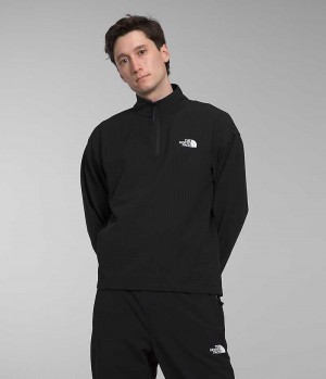 The North Face Tekware™ Grid ¼-Zip Pullover Herr Svarta | STOCKHOLM EHVRNJ