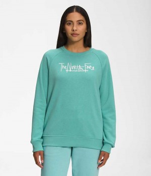 The North Face Tryck Injection Crew Pullover Dam Turkos | SE JAPVLX