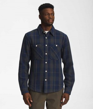 The North Face Valley Twill Flannel Skjorta Herr Marinblå | SVERIGE PMTGNZ