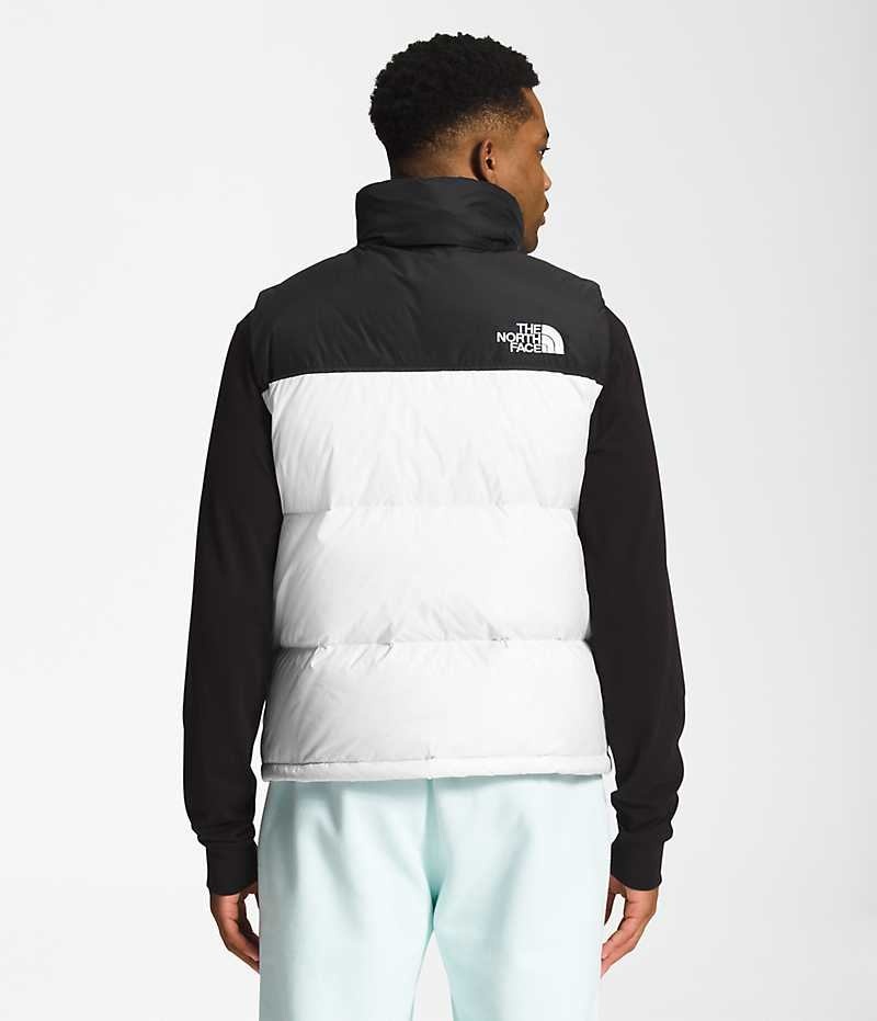 The North Face 1996 Retro Nuptse Dunväst Herr Vita Svarta | SE VWJGUT