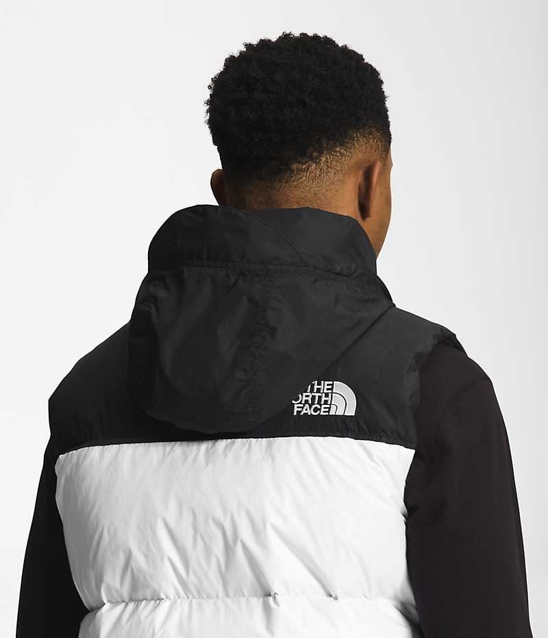 The North Face 1996 Retro Nuptse Dunväst Herr Vita Svarta | SE VWJGUT