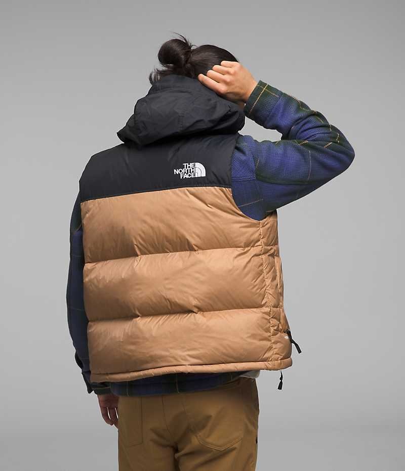 The North Face 1996 Retro Nuptse Dunväst Herr Khaki Svarta | SVERIGE CLKDFV