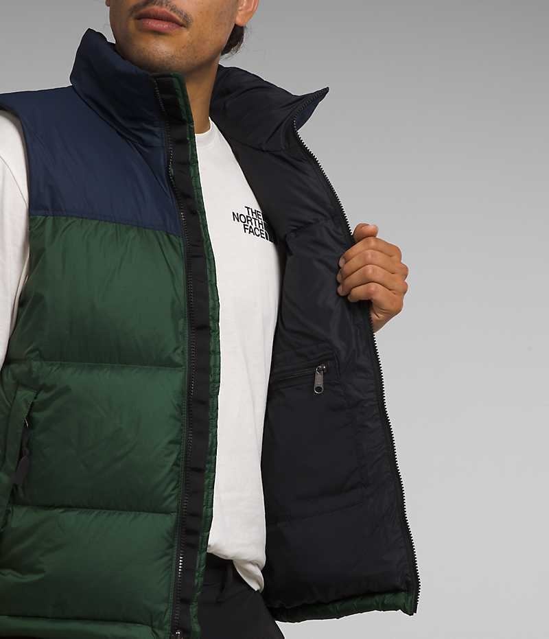 The North Face 1996 Retro Nuptse Dunväst Herr Gröna Marinblå | SE NDCEOX