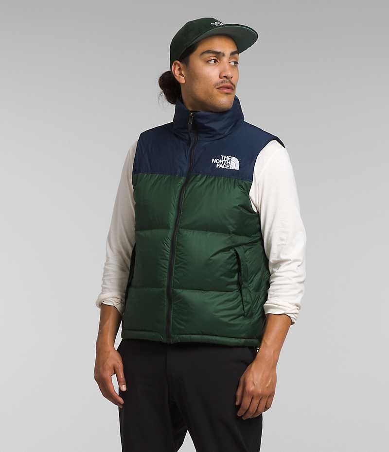 The North Face 1996 Retro Nuptse Dunväst Herr Gröna Marinblå | SE NDCEOX