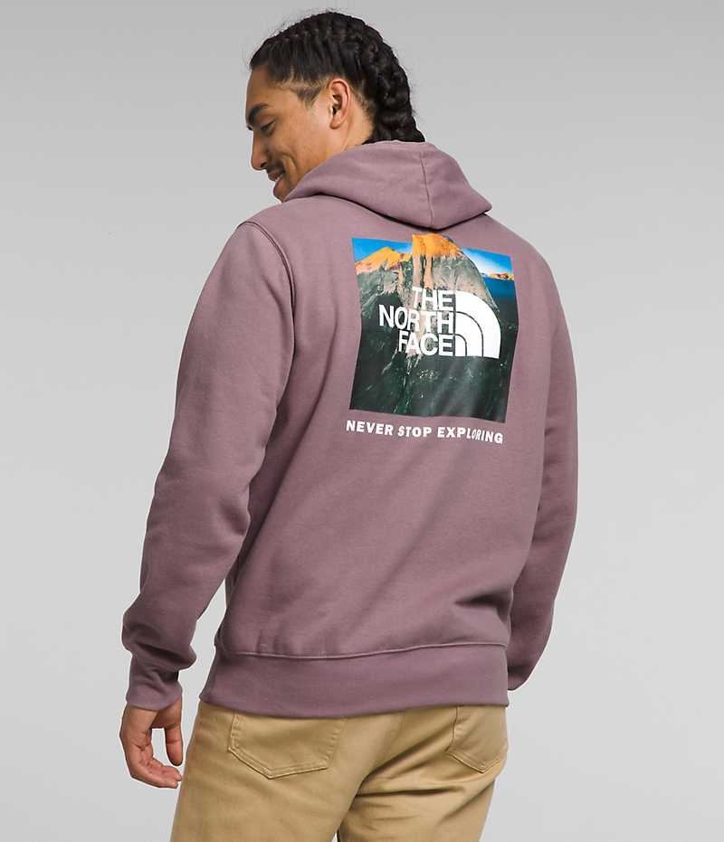 The North Face Box NSE Pullover Hoodie Herr Fuchsia | SVERIGE RBUHYQ