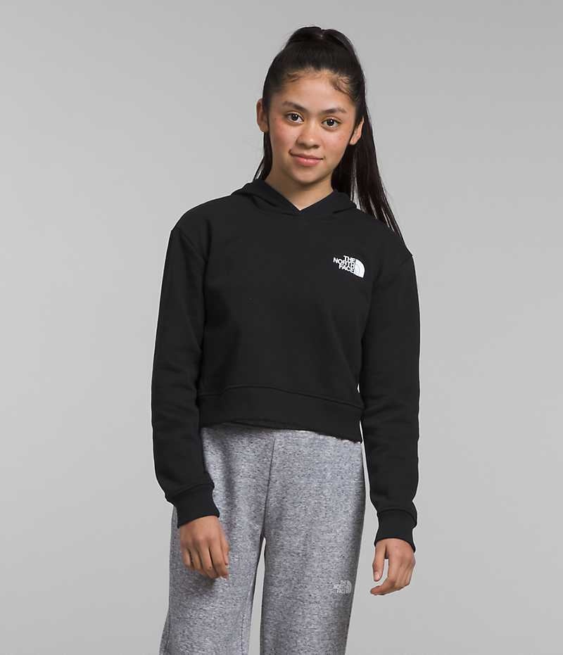 The North Face Camp Fleece Pullover Hoodie Tjej Svarta | SE TOXMQV