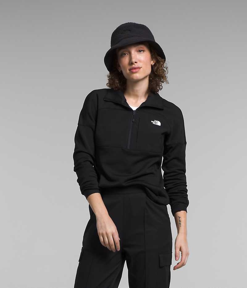 The North Face Canyonlands High Altitude ½-Zip Sweatshirt Dam Svarta | STOCKHOLM PTJYQH