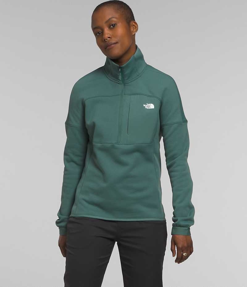 The North Face Canyonlands High Altitude ½-Zip Sweatshirt Dam Gröna | SE YPKCRL