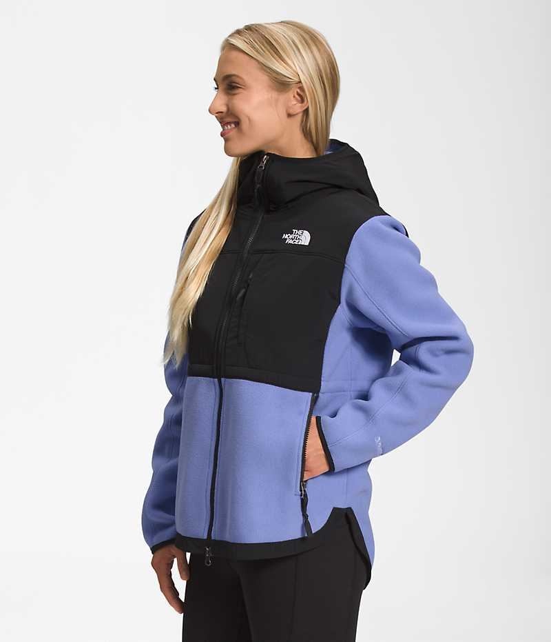 The North Face Denali Hoodie Fleecejackor Dam Svarta Blå | SVERIGE LEFRND