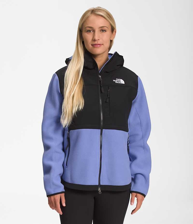 The North Face Denali Hoodie Fleecejackor Dam Svarta Blå | SVERIGE LEFRND