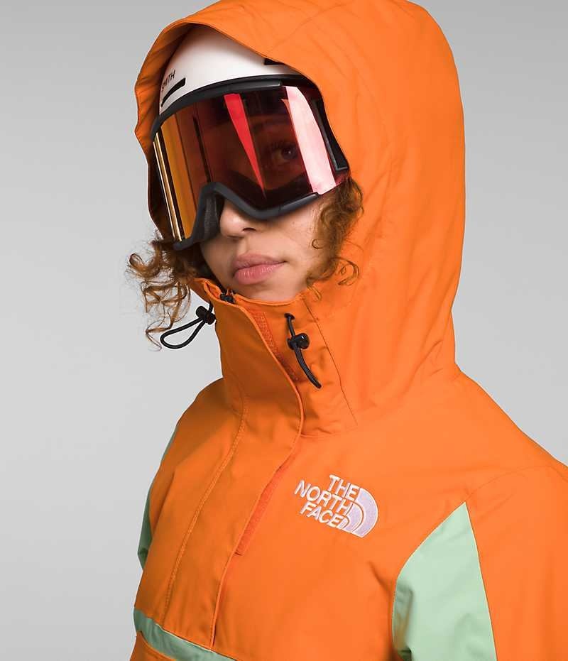 The North Face Driftview Anorak Isolerade Jackor Dam Mintgröna Orange | SE CASMLQ