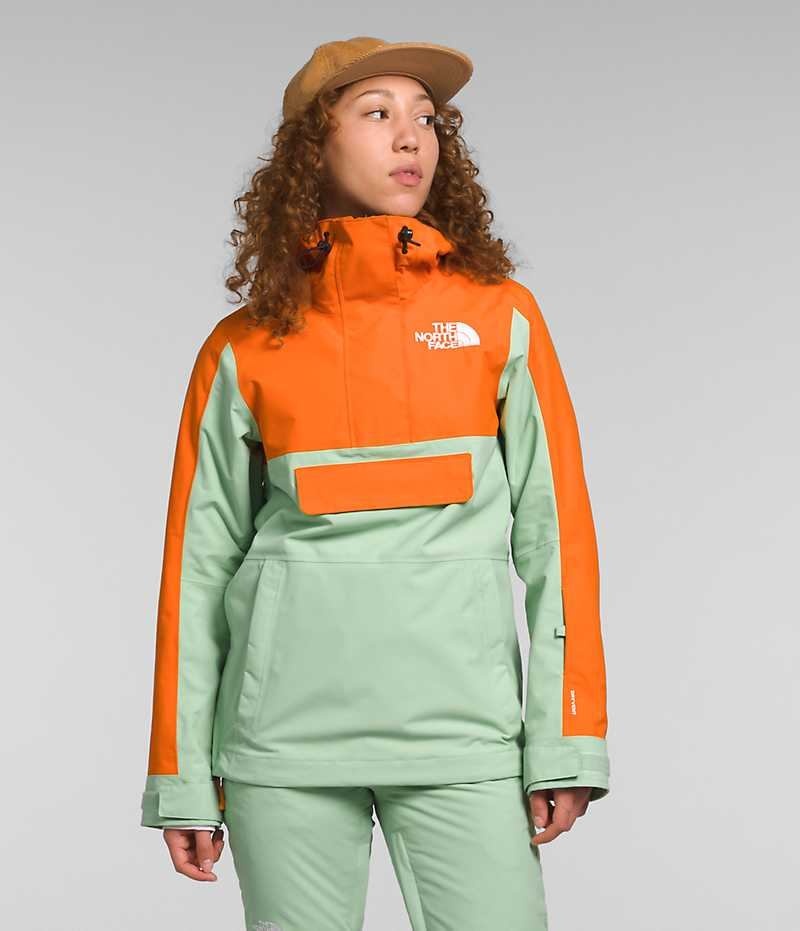 The North Face Driftview Anorak Isolerade Jackor Dam Mintgröna Orange | SE CASMLQ