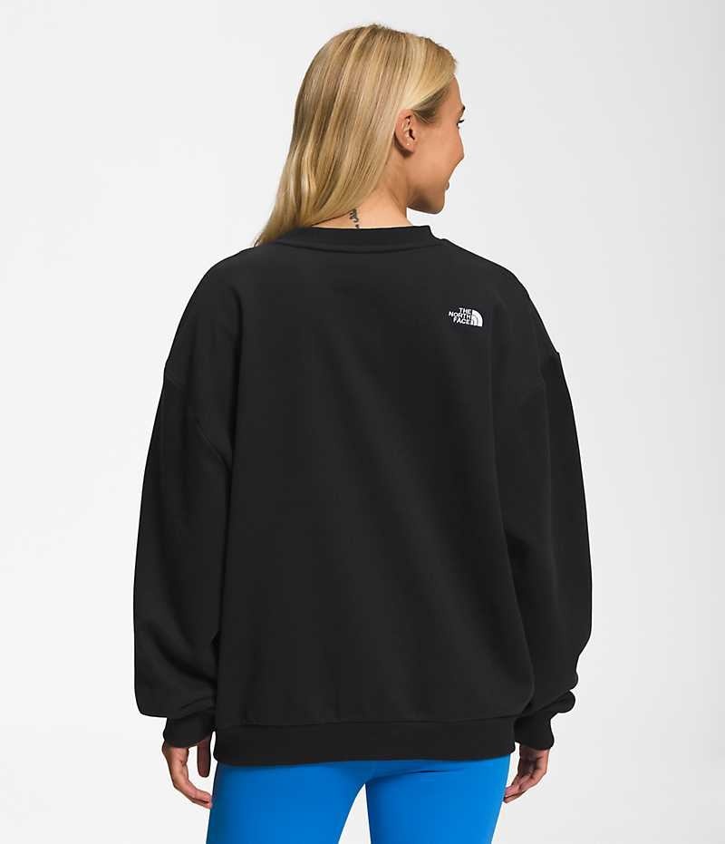 The North Face Felted Fleece Crew Pullover Dam Svarta | SVERIGE KDNMAU