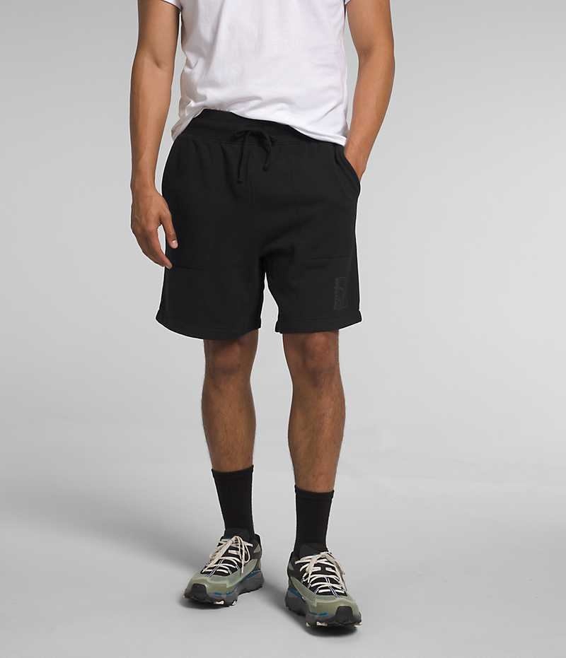 The North Face Garment Dye Fleece Shorts Herr Svarta | STOCKHOLM QVIYKZ