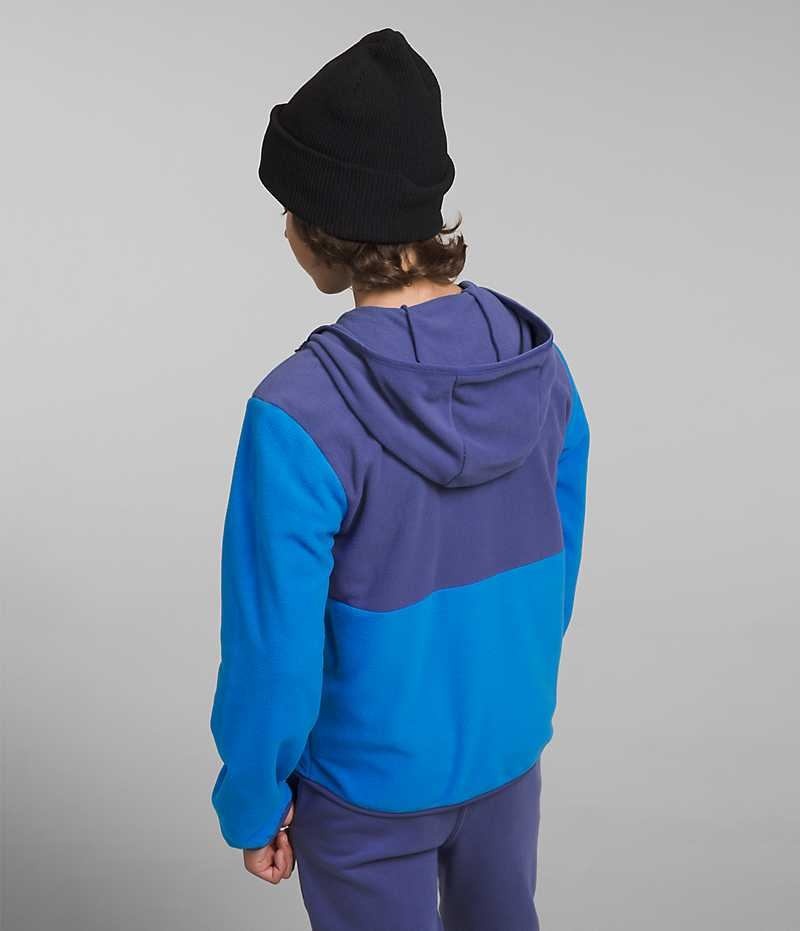 The North Face Glacier Full-Zip Hooded Fleecejackor Pojke Blå | STOCKHOLM PFOTYM