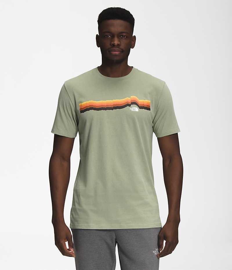 The North Face Korta Sleeve Tequila Sunrise T-Shirt Herr Gröna | SE CRNSOE