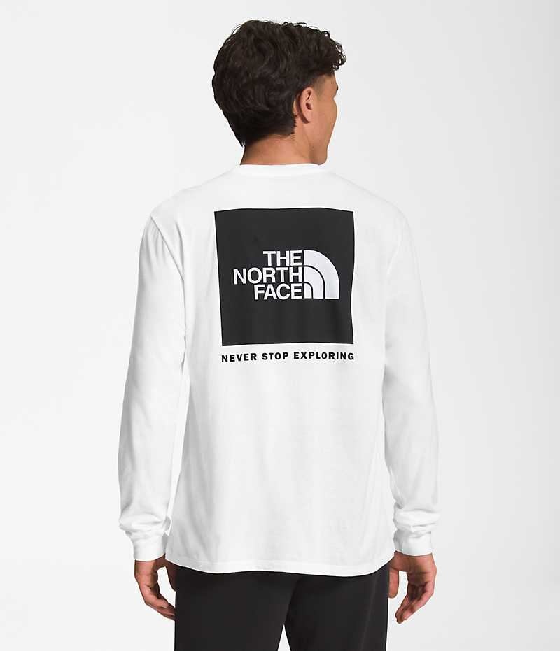 The North Face Long Sleeve Box NSE T-Shirt Herr Vita | STOCKHOLM ILUFMX