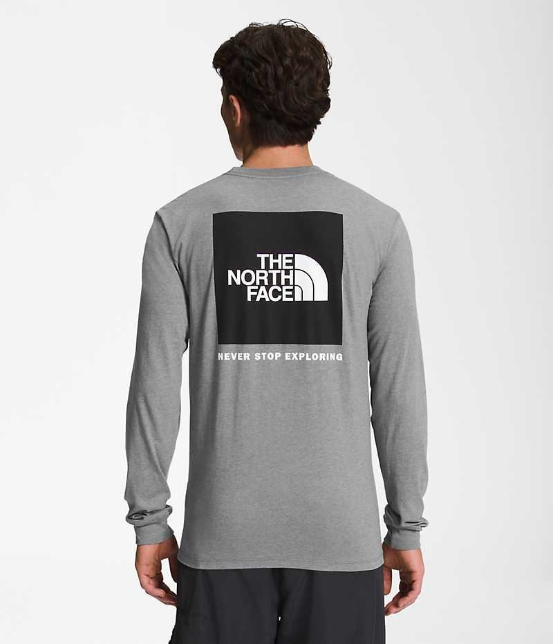 The North Face Long Sleeve Box NSE T-Shirt Herr Grå | SE KQSNHZ