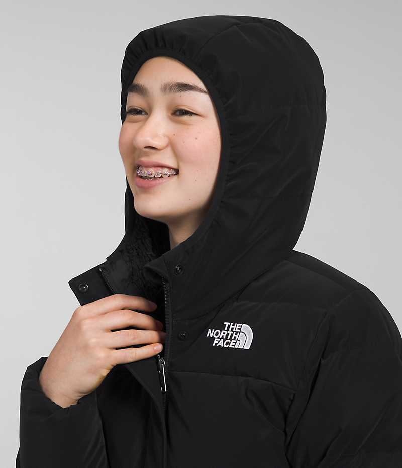 The North Face North Down Fleece-Fodrade Parka Tjej Svarta | STOCKHOLM GQWCHL