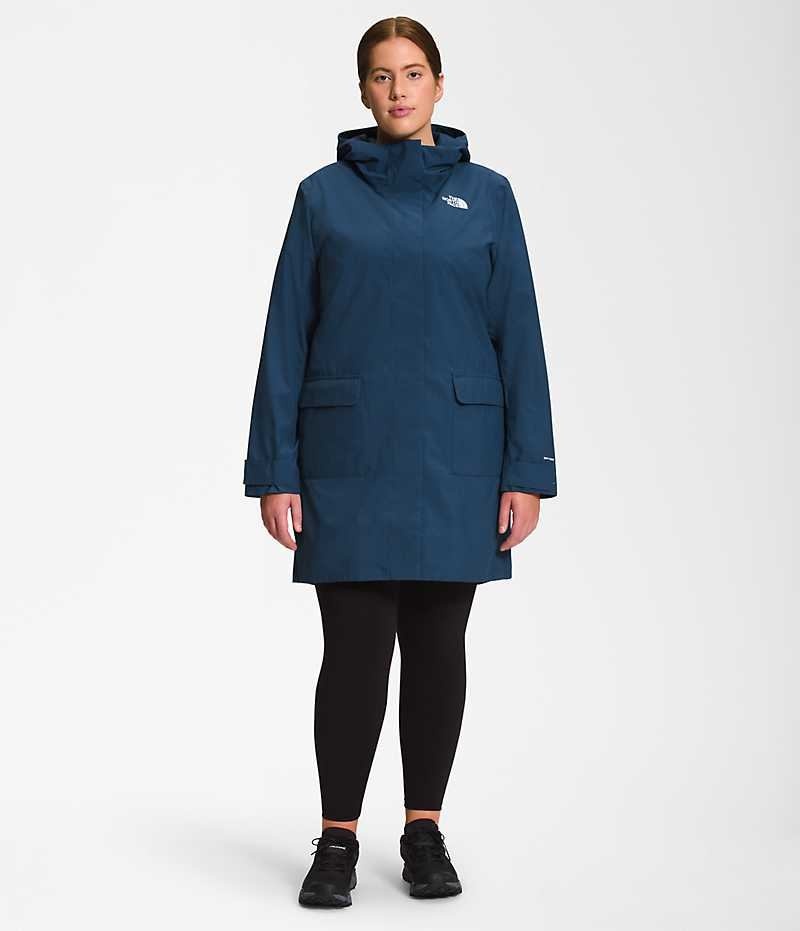 The North Face Plus City Breeze Rain II Parka Dam Blå | STOCKHOLM SWEXYU