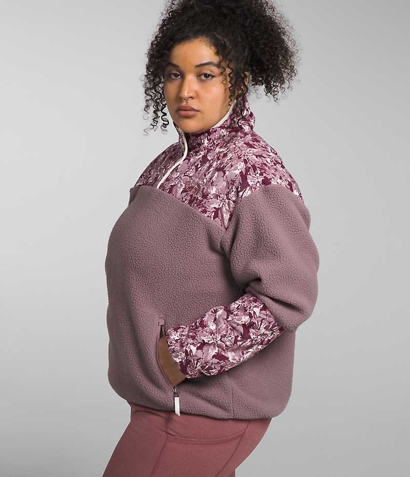 The North Face Plus Cragmont Fleece ¼-Snap Pullover Dam Fuchsia | STOCKHOLM ZKFLPC