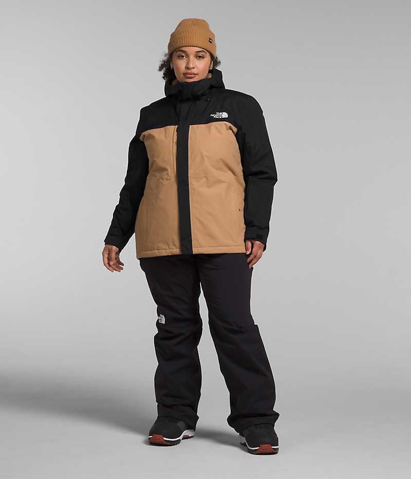 The North Face Plus Freedom Isolerade Jackor Dam Khaki Svarta | SVERIGE ZYTCJU