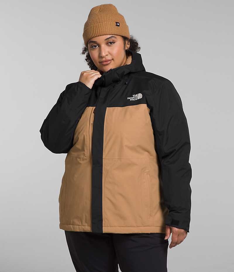 The North Face Plus Freedom Isolerade Jackor Dam Khaki Svarta | SVERIGE ZYTCJU